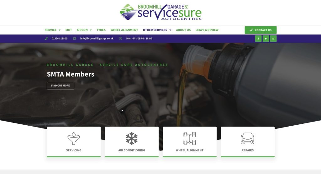 broomhill garage website